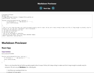 Markdown Previewer - React App
